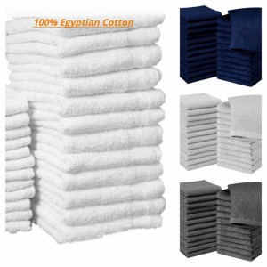 Face Cloths Pack 100% Cotton Flannels White Wash Towels 500 GSM Wholesale